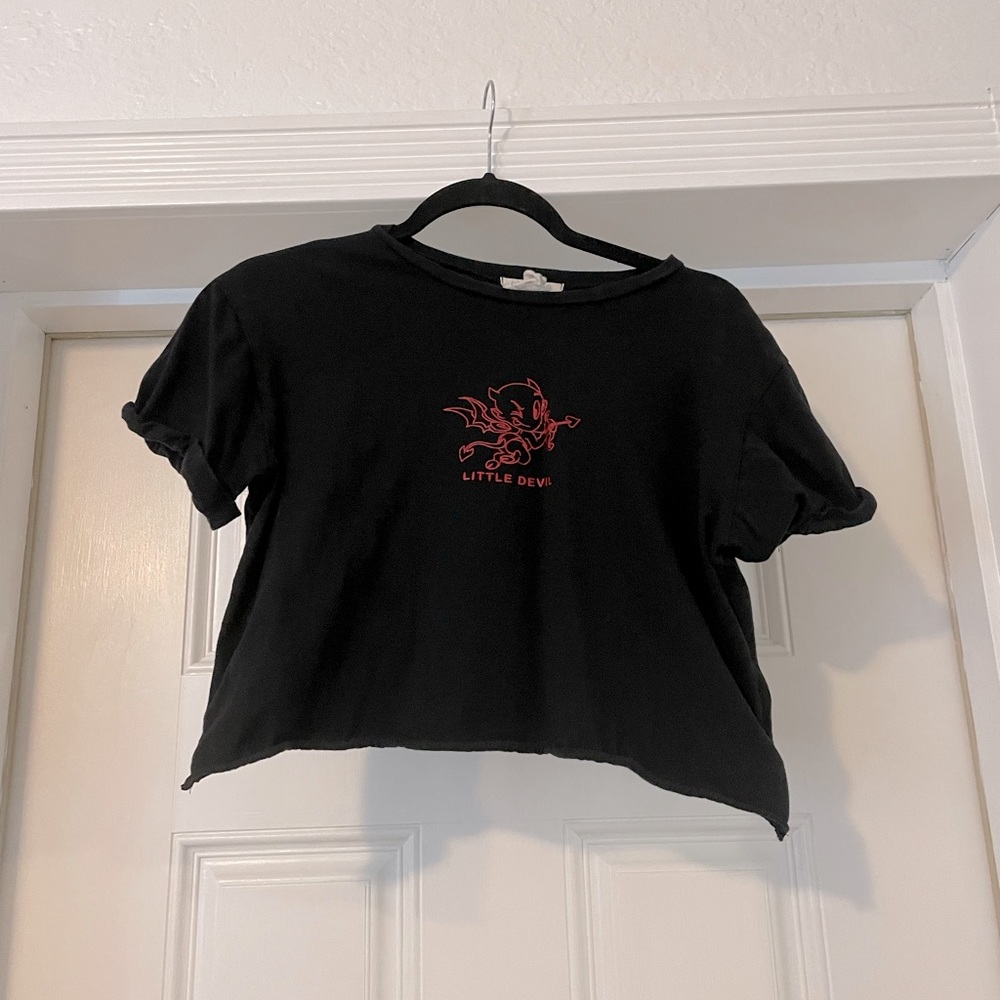 Black Devil Crop Top